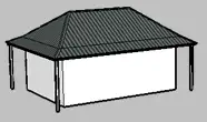 Bonnet roof style, illustrated