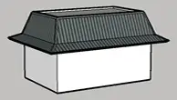 Mansard roof style, illustrated