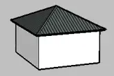 Pyramid hip roof style, illustrated